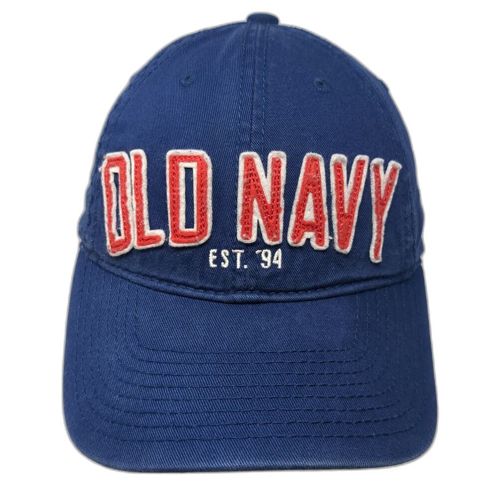 Old Navy Baseball Cap Blue One Size EST 94 Embroidered Cotton Slideback Hat